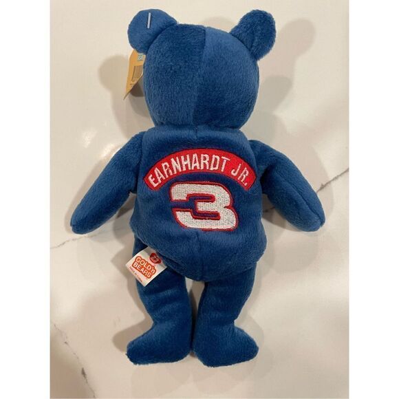 1999 Dale Earnhardt Jr #3 Beanie Baby 23 Karat Gold'n Bear NWT Vintage - Picture 2 of 8